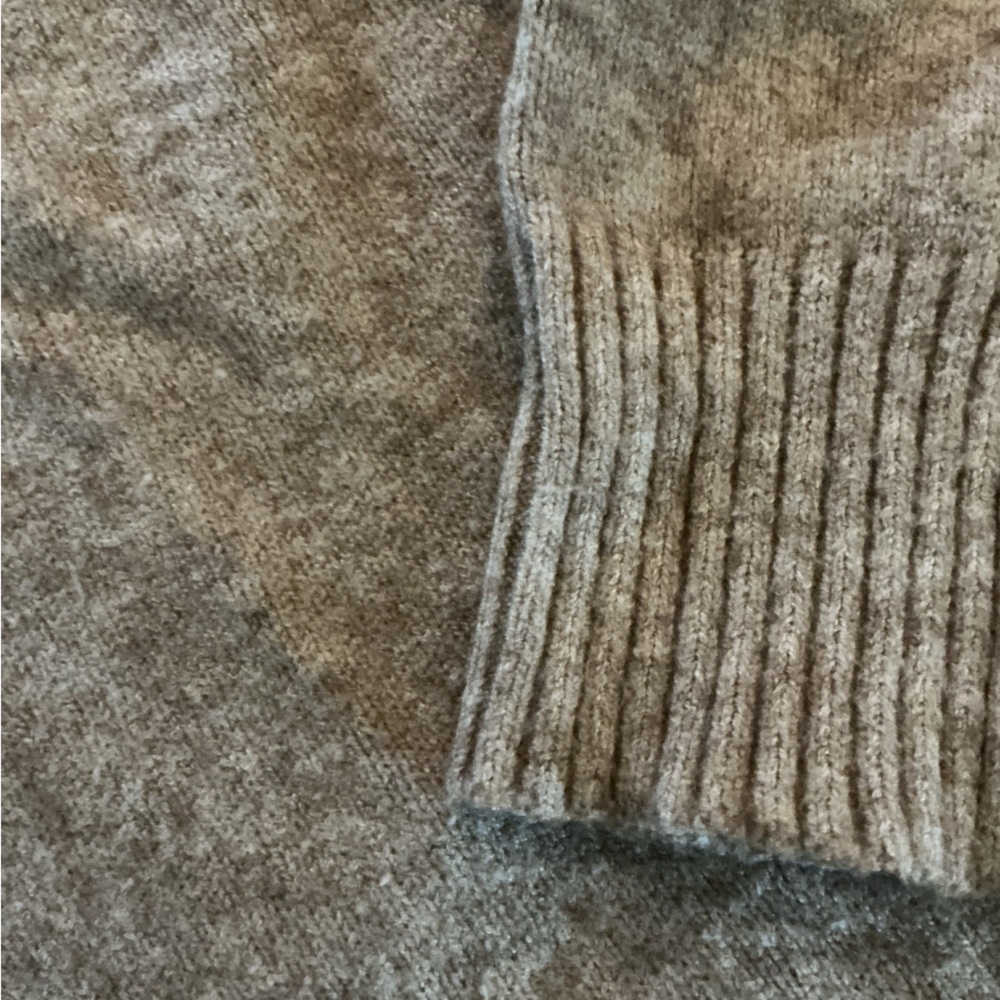 Anthropologie Ribbed Yoke Turtleneck Sweater in Taupe - Picture 4 of 4